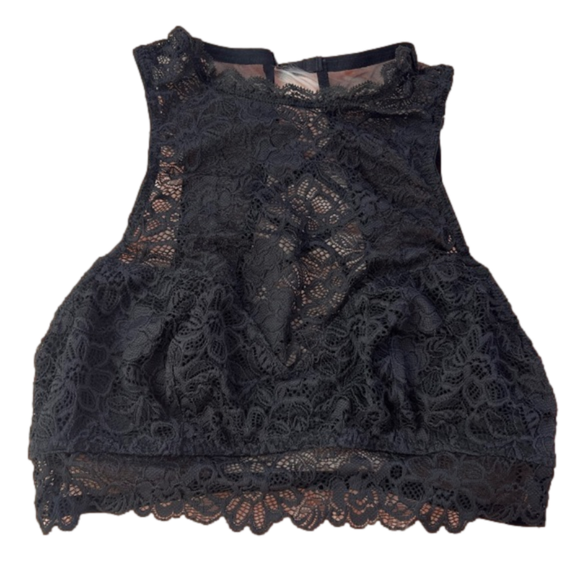 Victoria's Secret Other - Victoria’s Secret High Neck Bra Lace Criss Cross Back Size Small NWOT